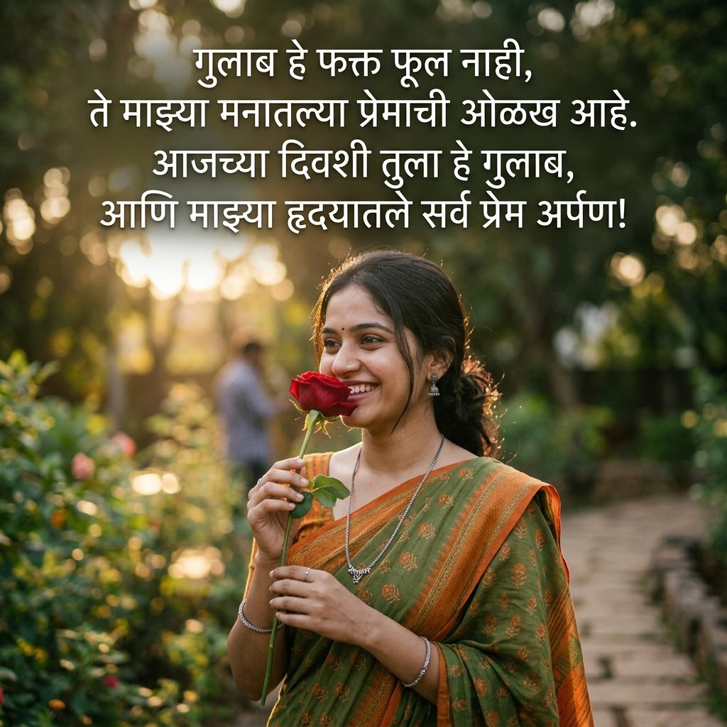 Rose Day Shayari in Marathi